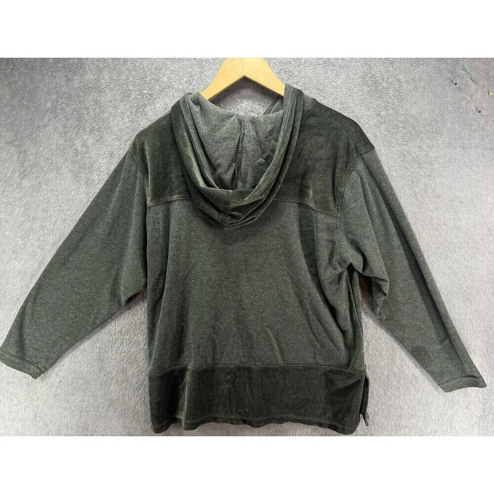 Fashion Bug‎ Women's Green Hooded Pullover Sweatshirt Size M Super Comfy warm - Picture 4 of 5